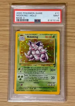 POKEMON Base Set 2 II NIDOKING 11/130 Holo Rare PSA 9 MINT Vintage WOTC - Image 1