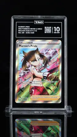 MARNIE'S PRIDE 2022 POKEMON SWSH #171/172 BRILLIANT STARS FULL ART (TAG 10) - Image 1