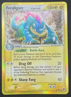 Pokemon TCG Feraligatr Delta Species 2/101 Reverse Holo MP - Image 1