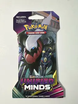 Pokemon TCG Sun and Moon Unified Minds Sleeved Booster Pack - Umbreon Darkrai - Image 1