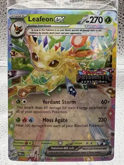 Pokemon TCG Leafeon ex 006/131 Prismatic Evolutions Stamped Promo SEALED - Image 1