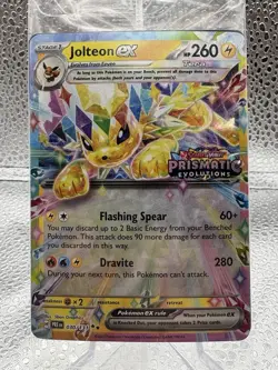 Jolteon ex Pokemon Prismatic Evolutions Stamp 030/131 Surprise Box Promo Sealed - Image 1