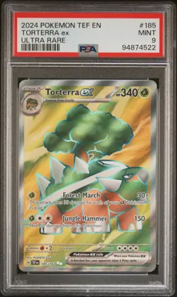 Pokemon Torterra ex 185/162 SV05: Temporal Forces Holo Ultra Rare PSA 9 MINT - Image 1
