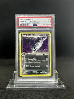 2004 Pokemon EX Team Rocket Returns Dark Steelix 10/109 Holo PSA 7 NEAR MINT - Image 1