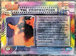 1999 Pokemon Topps Mewtwo Strikes Back The Proposition 5 - Image 2