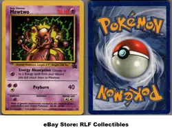 1999 Pokemon, WoTC Promos, #14 Mewtwo, Black Star Promo (b) - Image 1