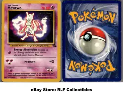 1999 Pokemon, WoTC Promos, #3 Mewtwo, Black Star Promo - Image 1