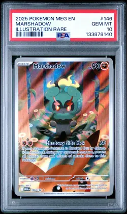 2025 POKEMON MEG EN-MEGA EVOLUTION ILLUSTRATION RARE #146 MARSHADOW PSA 10 - Image 1