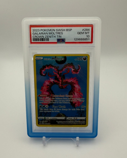 Pokemon 2023 Galarian Moltres SWSH284 Tin Promo BSP Crown Zenith GEM MINT PSA 10 - Image 1