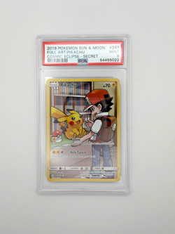 Pokemon Pikachu Cosmic Eclipse Secret Rare Full Art #241 PSA 9 Mint - Image 1