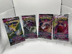 Pokemon TCG Fusion Strike Booster Pack Art Set Lot of 4 - Image 1