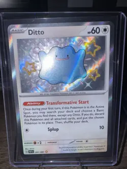 Pokemon Ditto 201/091 Baby Shiny Paldean Fates Scarlet & Violet NM Condition - Image 1
