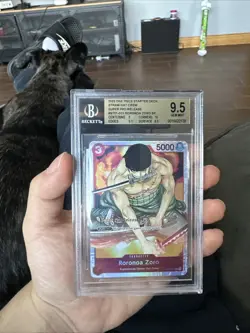2022 One Piece Super Pre-Release Roronoa Zoro Super Rare ST01-013 BGS 9.5 - Image 3