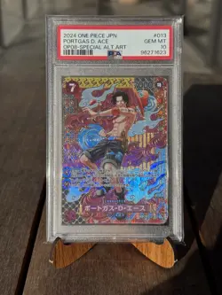 One Piece PSA 10 Portgas D Ace SP Alternate Art 2024 OP02-013 OP08 Japanese - Image 1