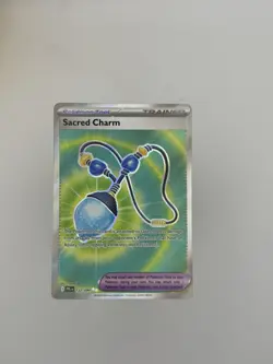 Sacred Charm 122/094 Phantasmal Flames Pokemon Card - Near Mint + Fast Shipping - Image 1