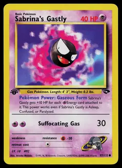 Pokemon Card - Sabrina's Gastly Gym Challenge 97/132 Common 1st Edition - Image 1