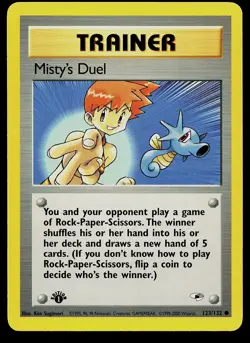 Pokemon Card - Misty's Duel Gym Heroes 123/132 Common 1st Edition - Image 1