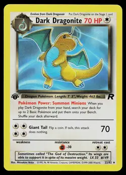 Pokemon Card - Dark Dragonite Team Rocket 22/82 Rare 1st Edition - Image 1