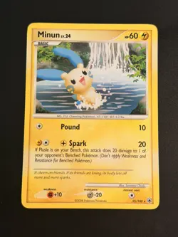 Minun - 25/100 - Pokemon Majestic Dawn Non-Holo Card NM - Image 1