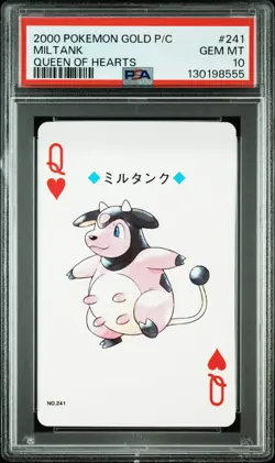 2000 POKEMON GOLD VERSION PLAYING CARDS #241 MILTANK QUEEN OF HEARTS - Image 1