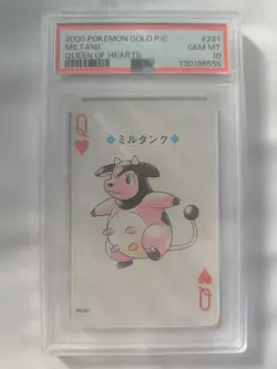 2000 POKEMON GOLD VERSION PLAYING CARDS #241 MILTANK QUEEN OF HEARTS - Image 4