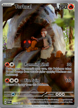 Torkoal - 172/167 - Twilight Masquerade Illustration Rare Pokemon Card - NM - Image 1