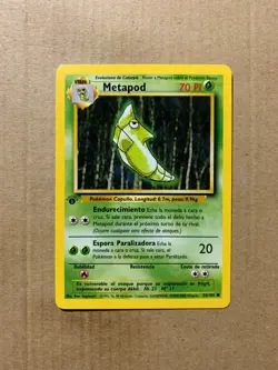 1st Edition SPANISH Metapod 54/102 Base Set - Common Pokemon Card - NM/Mint - Image 1