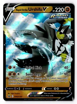 Rapid Strike Urshifu V - SWSH107 SWSH: Sword & Shield Promo Cards Holo LP - Image 1