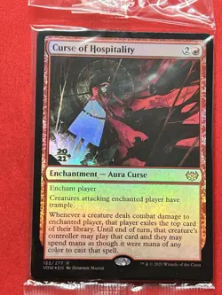 Curse of Hospitality Innistrad: Crimson Vow Foil Prerelease MTG - Image 1