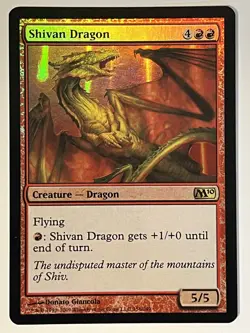 Shivan Dragon Magic 2010 (M10) Foil MTG NM - Image 1