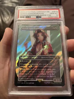 2025 MTG Final Fantasy Aerith Gainsborugh Char Borderless Surge Foil PSA 10 - Image 1