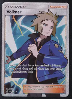 Pokemon TCG Volkner Ultra Prism 156/156 Holo Full Art Ultra Rare - Image 1