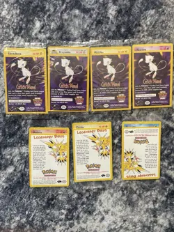 Pokemon League Promo Lot Sealed WOTC Catch Mew+Legendary Birds Vintage 1999-2000 - Image 1