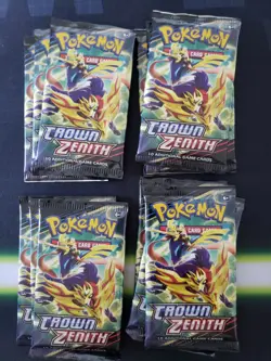 Pokemon Crown Zenith Booster Pack Bundle • Lot Of 12 Packs • Factory Sealed - Image 1