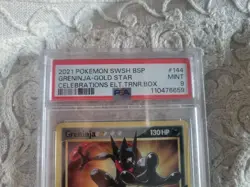 PSA 9 Greninja Gold Star SWSH144 Pokemon Celebrations 25th Anniversary - Image 2
