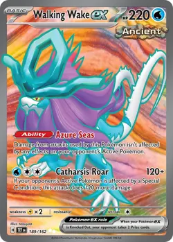 Walking Wake ex - 189/162 - Temporal Forces Full Art - NM - Pokemon - Read Desc. - Image 1