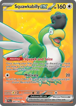Squawkabilly ex - 247/193 - Paldea Evolved Full Art - NM - Pokemon - Read Desc. - Image 1