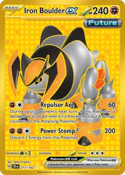 Iron Boulder ex - 217/162 - Temporal Forces Hyper Rare - NM - Pokemon -Read Desc - Image 1