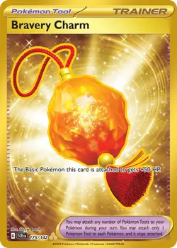 Bravery Charm - 175/142 - Stellar Crown Hyper Rare - NM - Pokemon - Read Desc. - Image 1