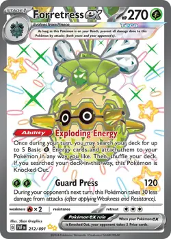Forretress ex - 212/091 - Paldean Fates - NM - Pokemon - Read Desc. - Image 1