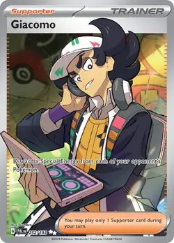Giacomo - 252/193 - Paldea Evolved Full Art - NM - Pokemon - Read Desc. - Image 1
