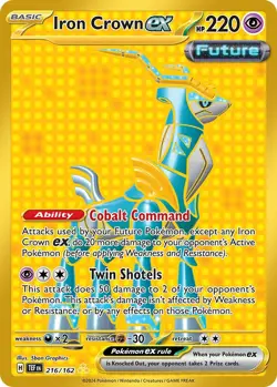 Iron Crown ex - 216/162 - Temporal Forces Hyper Rare - NM - Pokemon - Read Desc. - Image 1