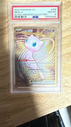 Pokemon 151 UPC Metal Promo Mew #205 Psa 10 GEM Mint - Image 1
