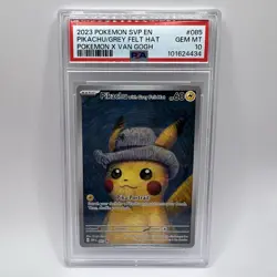 2023 Pokemon SVP EN Pikachu with Grey Felt Hat #085 PSA 10 Van Gogh - Image 2