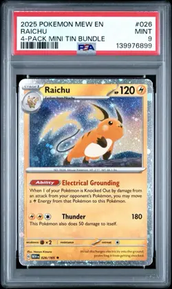 PSA 10 Raichu 026/165 Cosmos Holo 151 Sam's Club Exclusive Promo Pokemon POP 3 - Image 1
