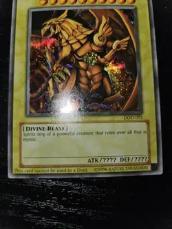 Vintage Yu-Gi-Oh Winged Dragon of Ra - Prismatic Secret Rare - DOD-001 NM - Image 3