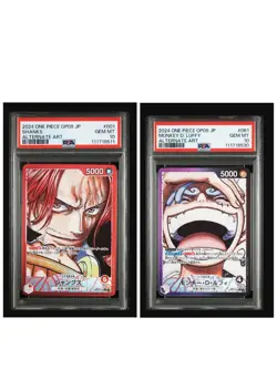 PSA 10 Luffy OP09-061 Shanks OP09-001 Bandai One Piece Card Game Japanese - Image 1