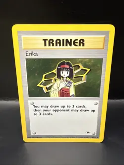 Pokemon TCG Erika Trainer Card 16/132 Holo Rare Gym Heroes - Image 1