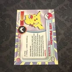 Pikachu #25 Pokemon Card Red Topps Logo Label - 1999 TV Series - Image 2