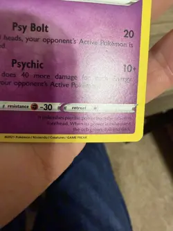 Pokemon Card Espeon SWSH174 Cosmo Holo Rare Black Star Promo Near Mint - Image 4